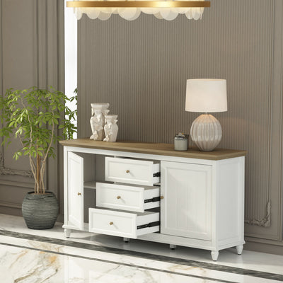 CHENON SIDEBOARD – WHITE & BROWN