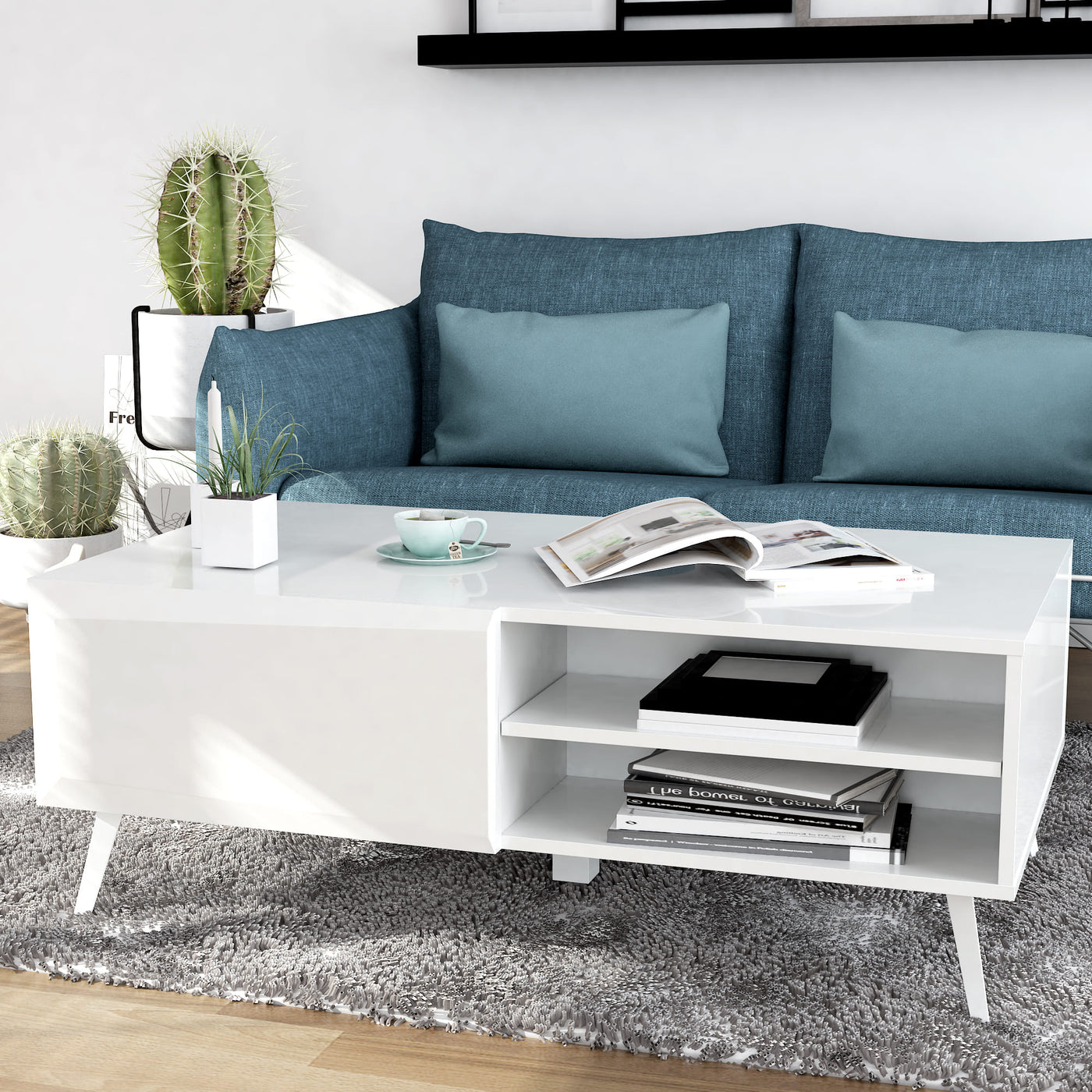 ALTUS 43″ COFFEE TABLE GLOSS WHITE