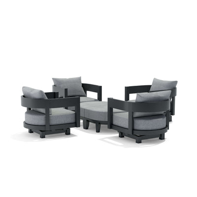 SET-174-AL 6-PC CORONADO ALUMINUM DEEP SEATING SET