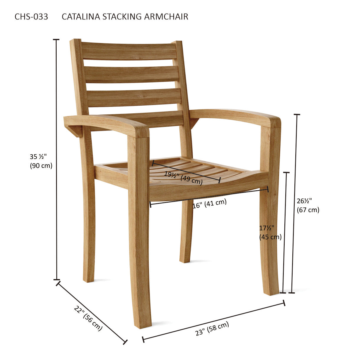 CATALINA STACKING ARMCHAIR (4 PCS)