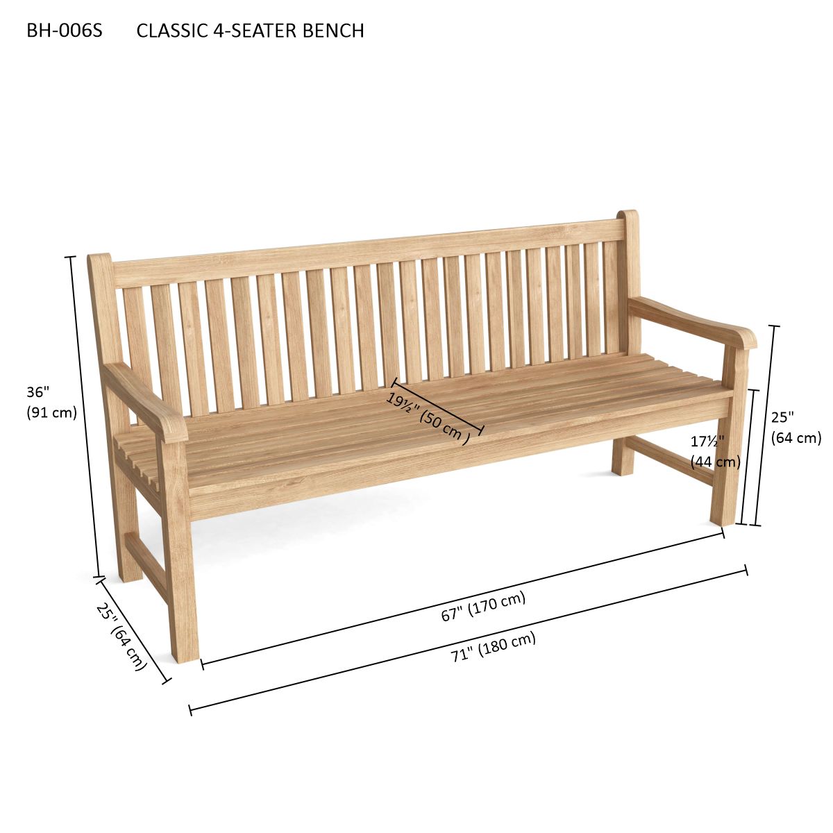 CLASSIC 4-SEATER BENCH