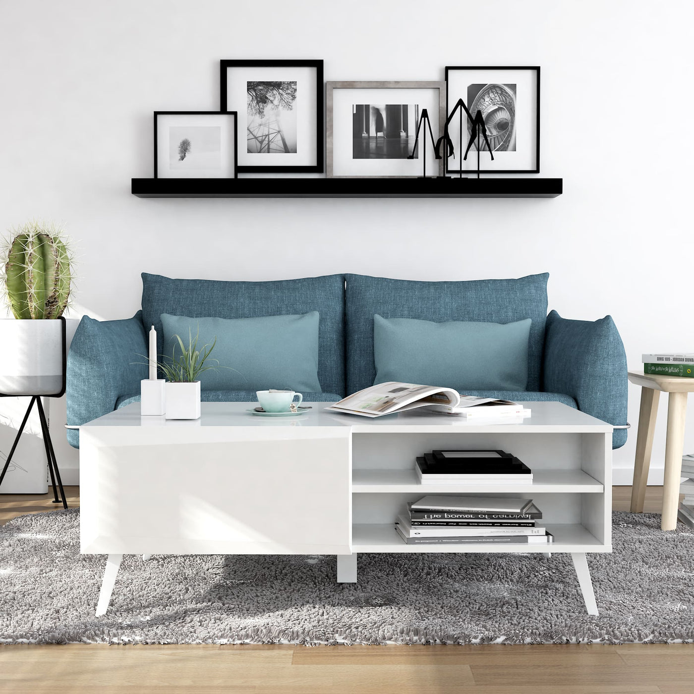 Altus 43″ Coffee Table Gloss White