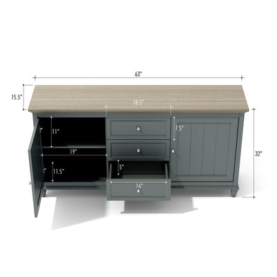 Chenon Sideboard - Grey & Brown