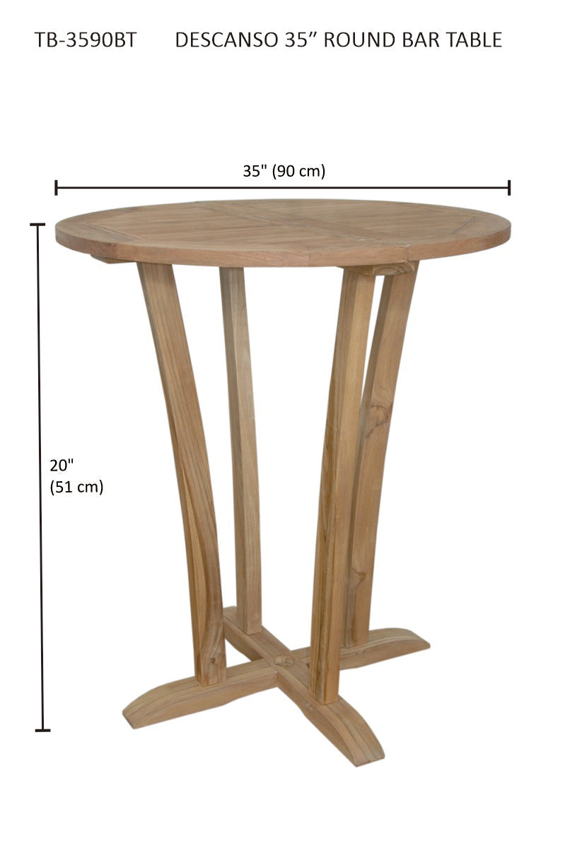 SET-290 DESCANSO SEDONA BAR TABLE 5-PC SET