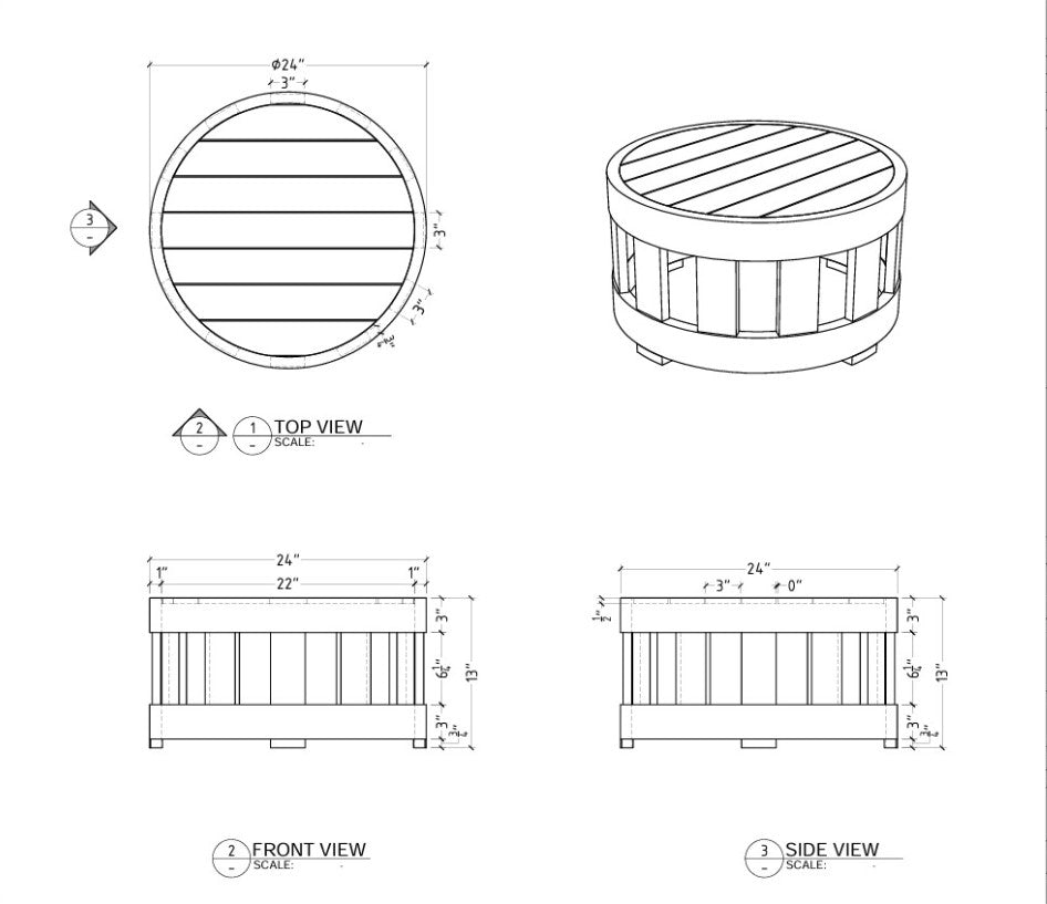 CIRCULAR COFFEE TABLE