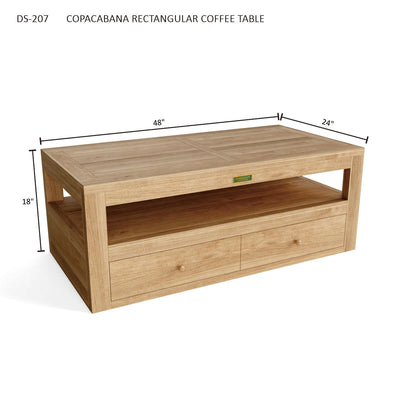 COPACABANA RECTANGULAR COFFEE TABLE