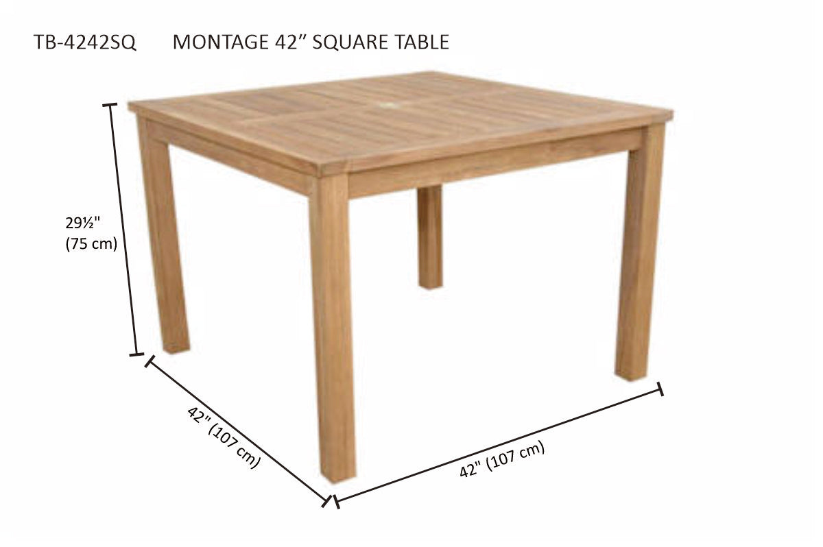 MONTAGE 42″ SQUARE TABLE
