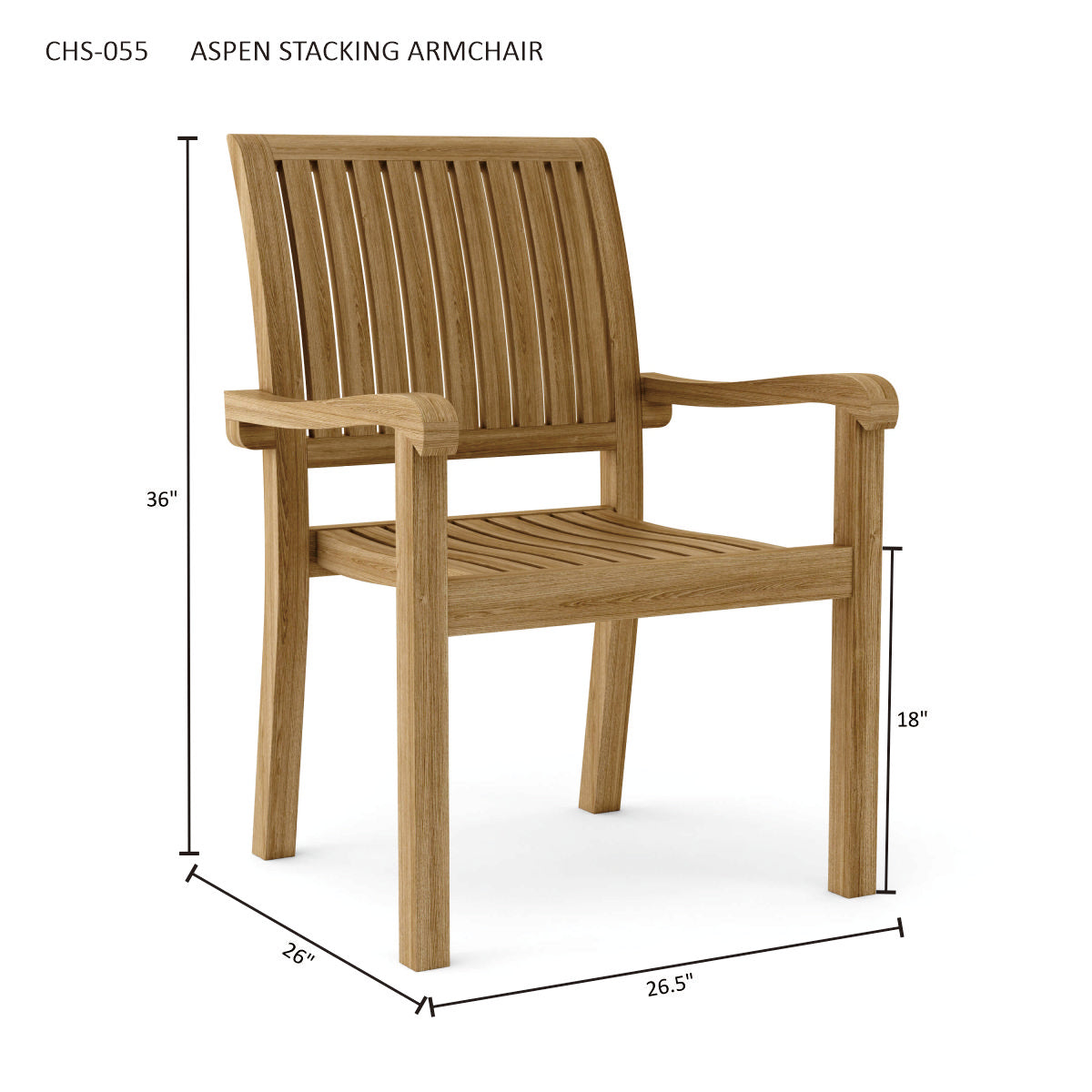 ASPEN STACKING ARMCHAIR (4 PCS)