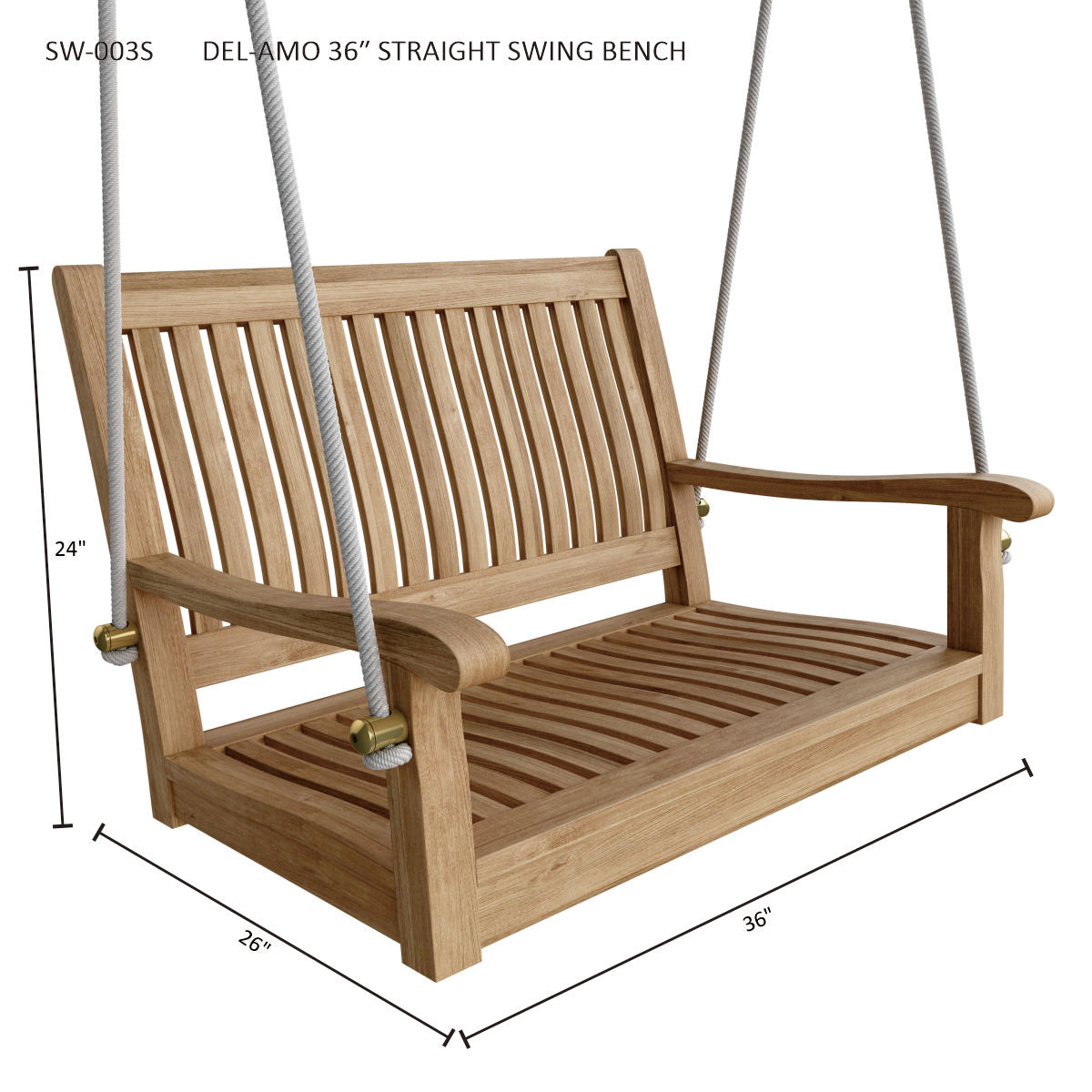 DEL-AMO 36″ STRAIGHT SWING BENCH