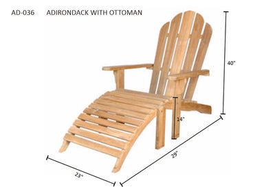 ADIRONDACK WITH OTTOMAN