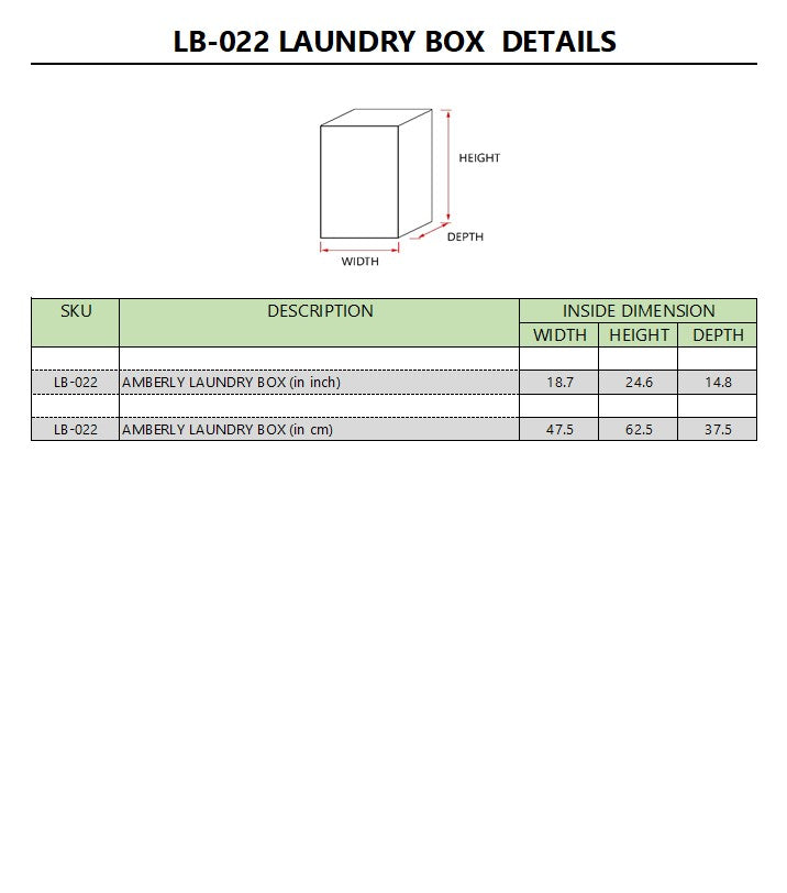 AMBERLY LAUNDRY BOX