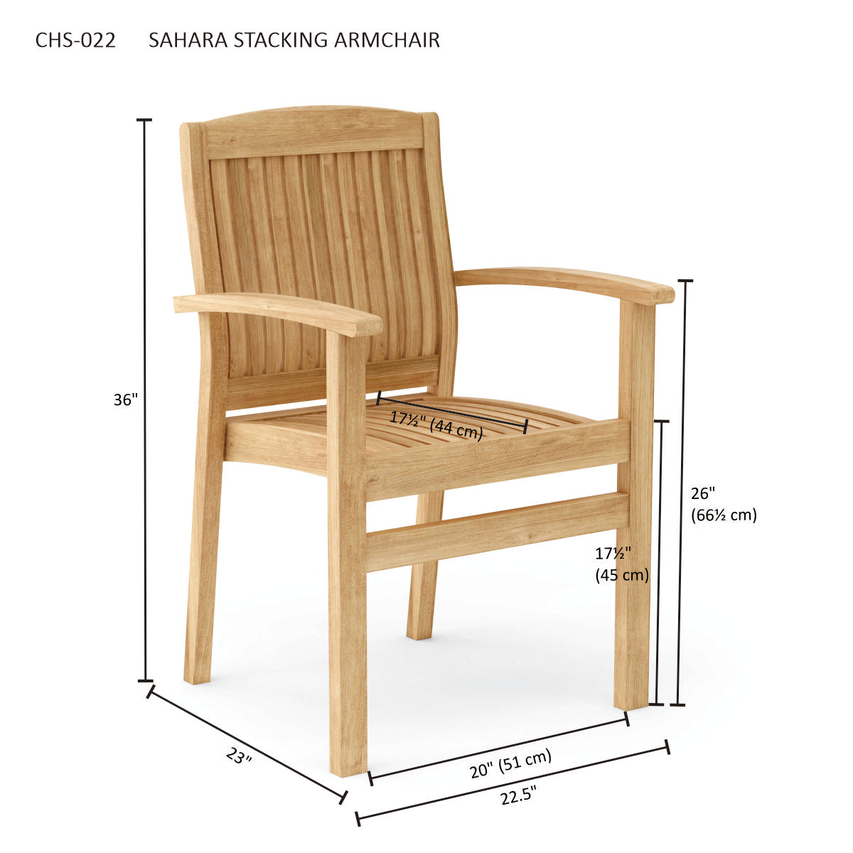 SAHARA STACKING ARMCHAIR (4 PCS)