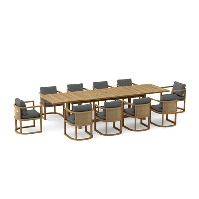 SET-224 11-pc Junus Extension Dining Table Set