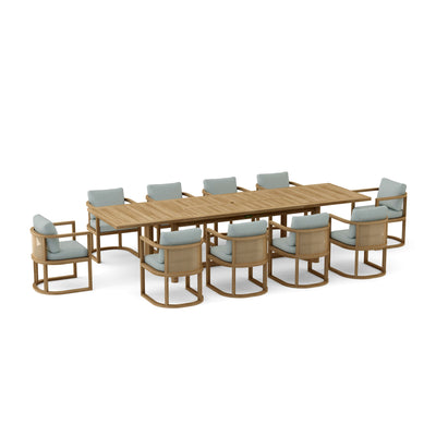 SET-224 11-pc Junus Extension Dining Table Set