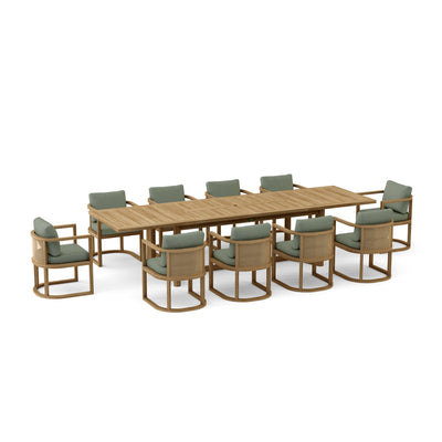 SET-224 11-pc Junus Extension Dining Table Set