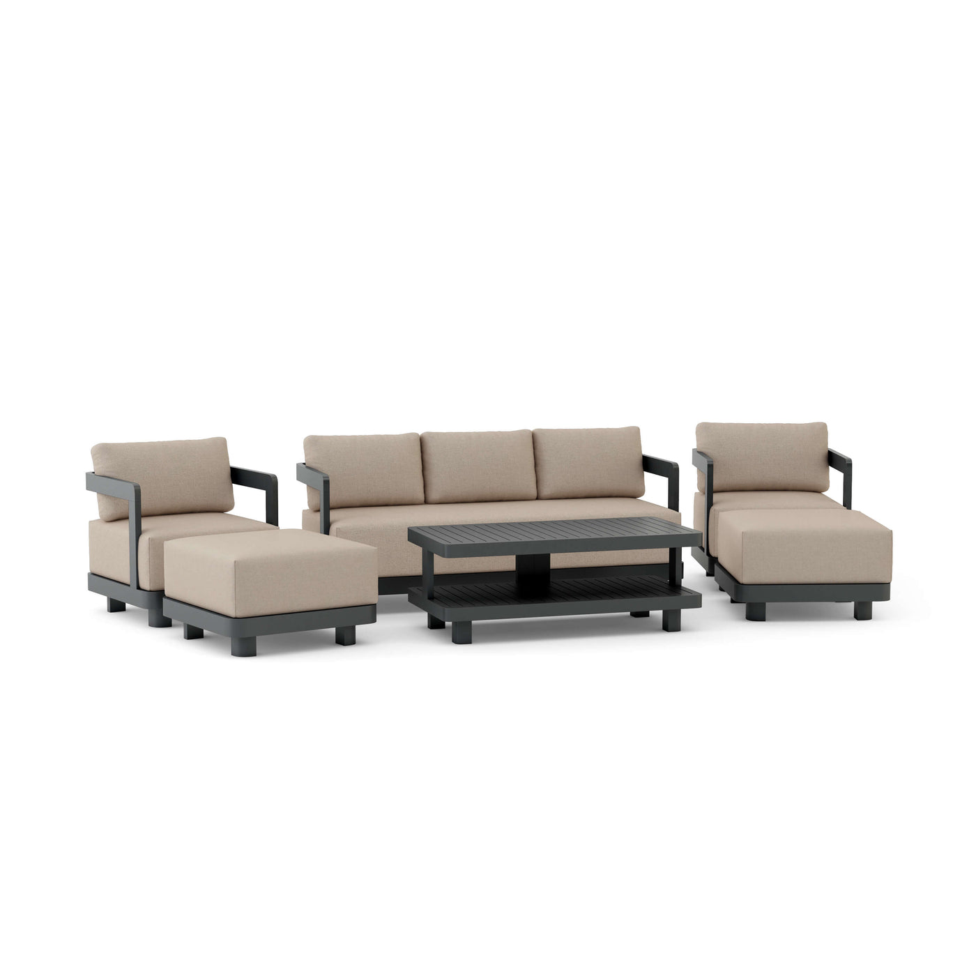 SET-903-AL 6-pc Granada Aluminum Deep Seating