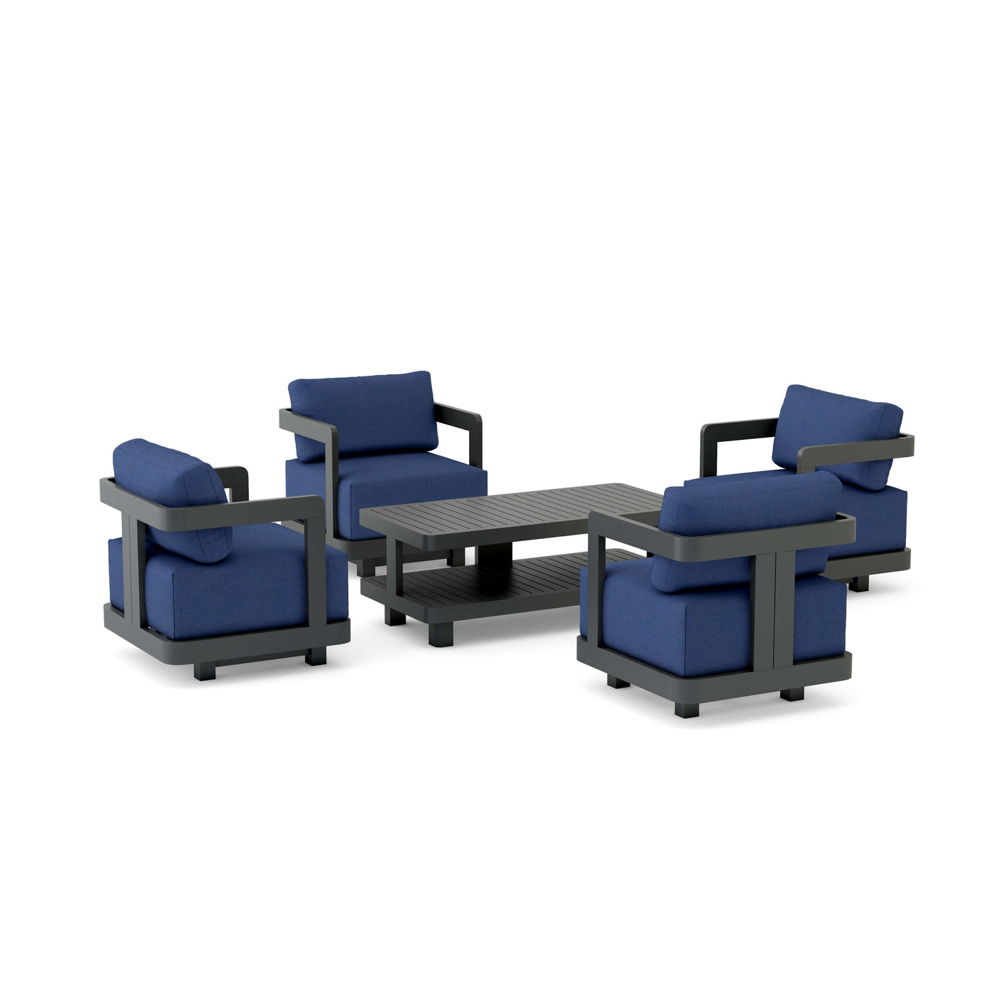 SET-904-AL 5-pc Granada Aluminum Deep Seating