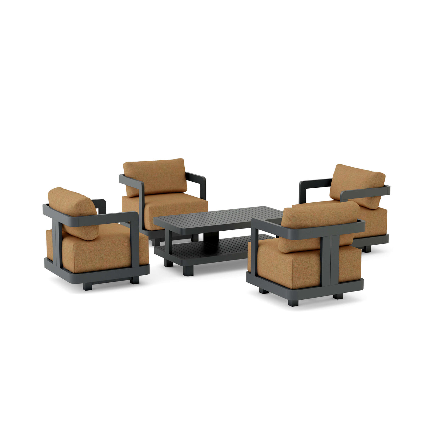 SET-904-AL 5-pc Granada Aluminum Deep Seating