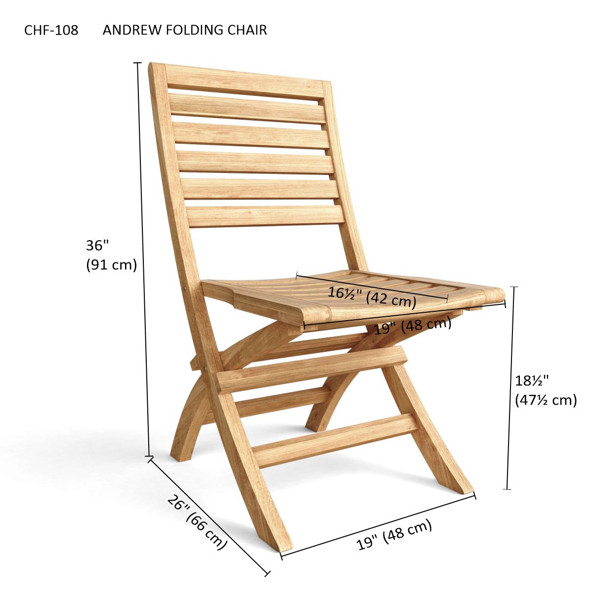 ANDREW FOLDING CHAIR (2-PC)