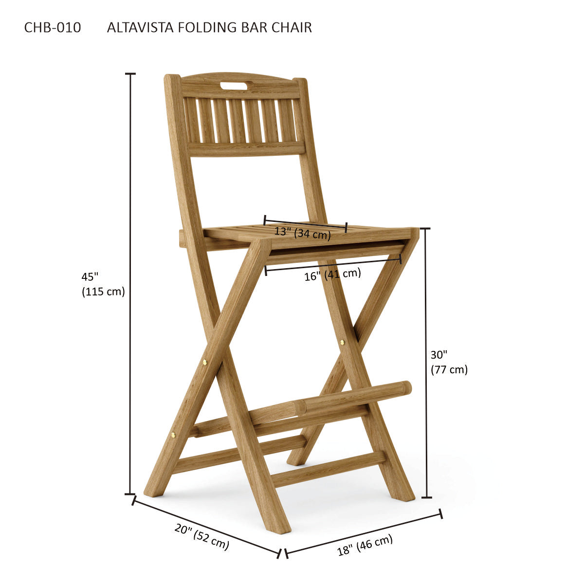 ALTAVISTA FOLDING BAR CHAIR