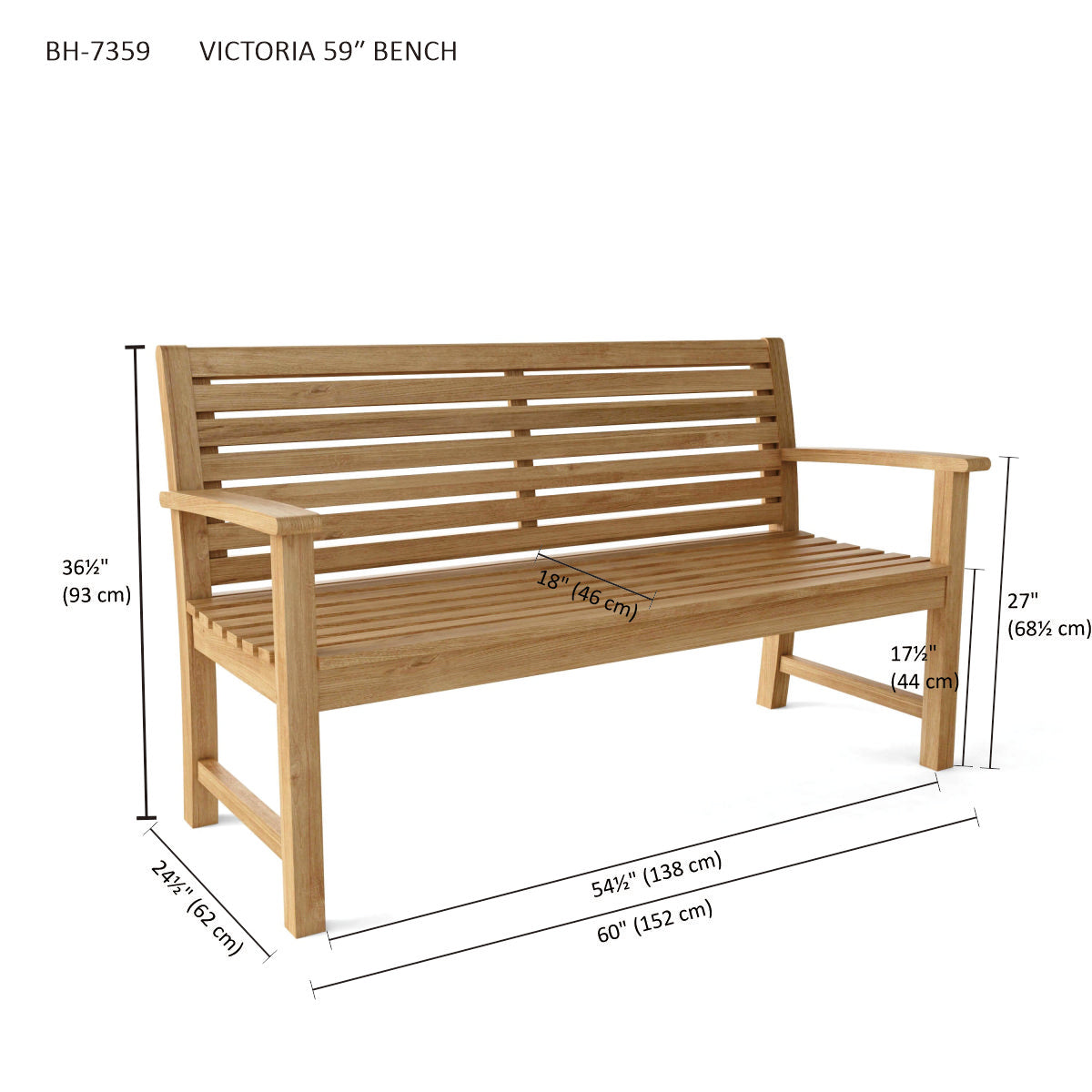 VICTORIA 59″ BENCH