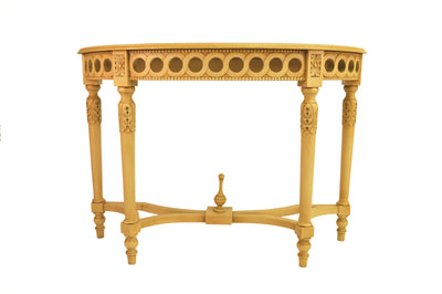 NEOCLASSICAL DEMILUNE CONSOLE TABLE