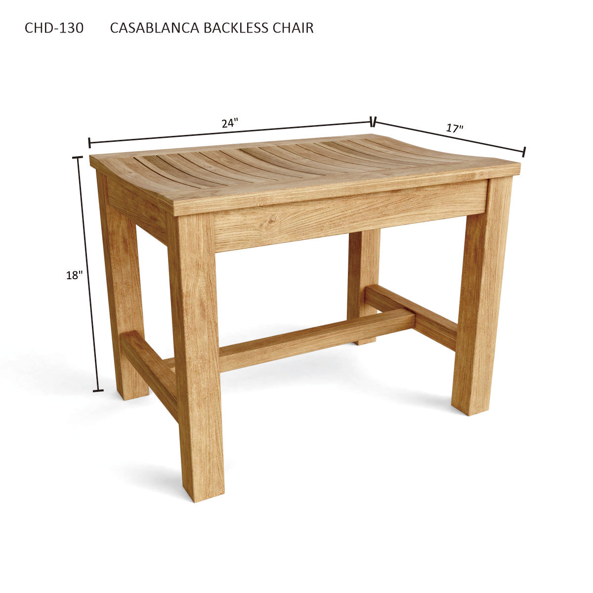 CASABLANCA BACKLESS CHAIR