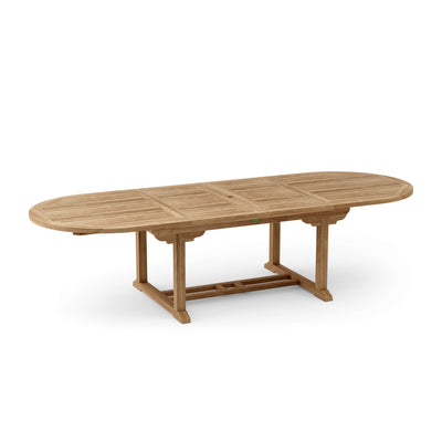 BAHAMA 117″ OVAL DOUBLE EXTENSION TABLE EXTRA THICK