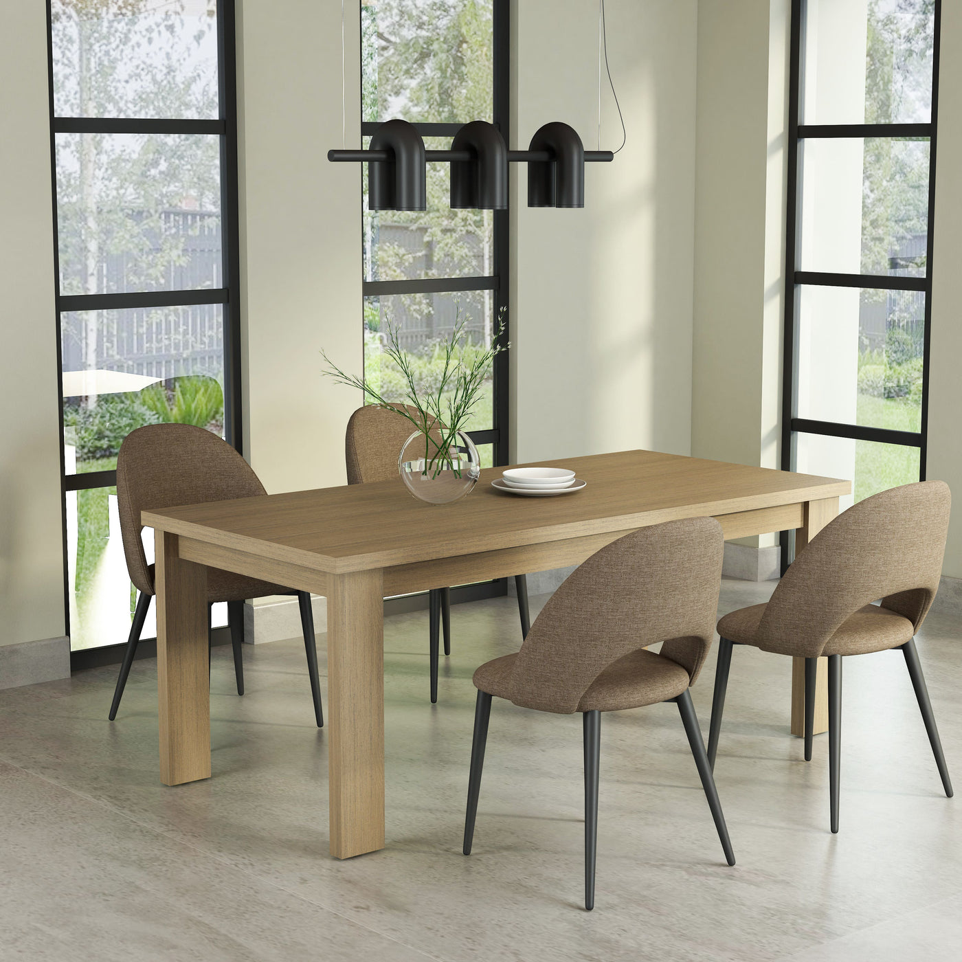 BRENTFORD DINING TABLE (LIGHT BROWN)