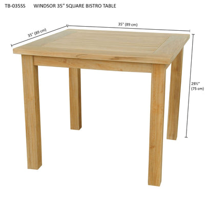 WINDSOR 35″ SQUARE BISTRO TABLE