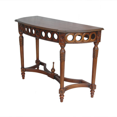 NEOCLASSICAL DEMILUNE CONSOLE TABLE