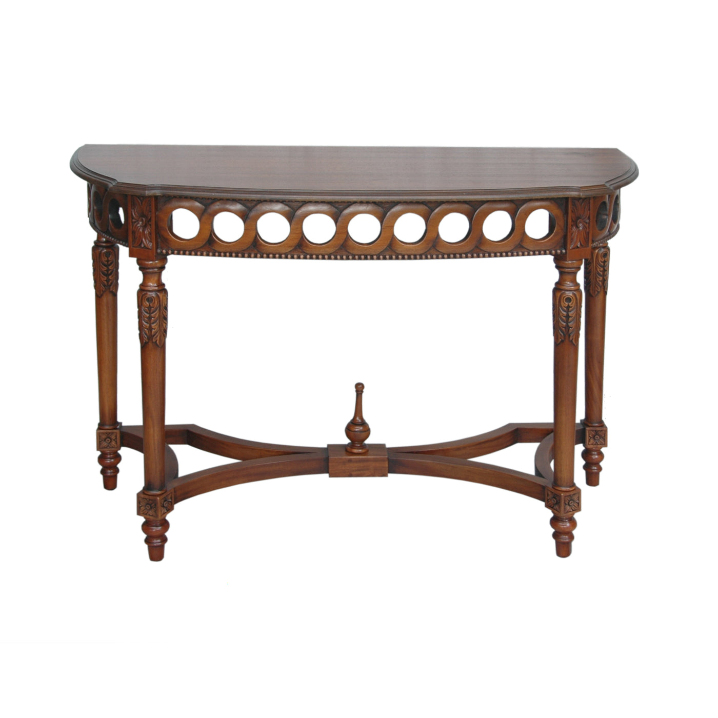 NEOCLASSICAL DEMILUNE CONSOLE TABLE