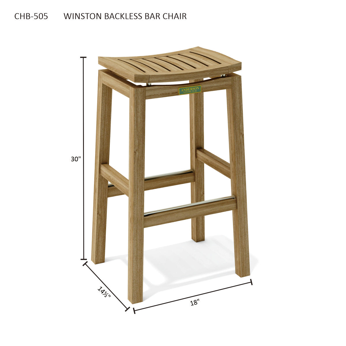 WINSTON BACKLESS BAR CHAIR