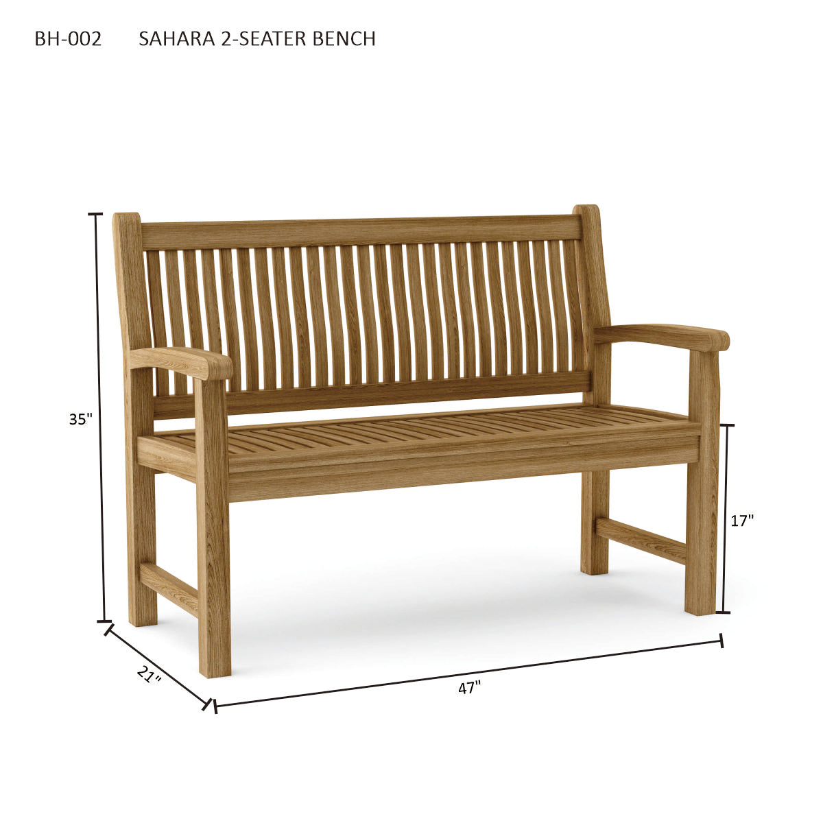 SAHARA 2-SEATER BENCH