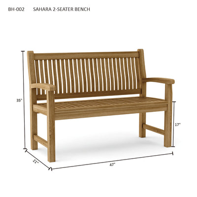 SAHARA 2-SEATER BENCH