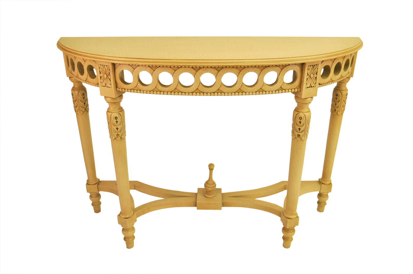 NEOCLASSICAL DEMILUNE CONSOLE TABLE