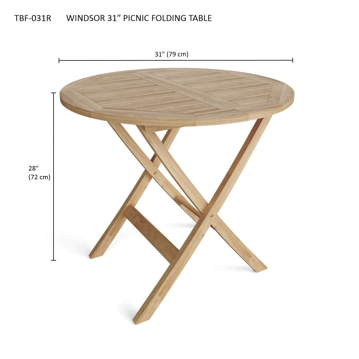 WINDSOR 31″ PICNIC FOLDING TABLE