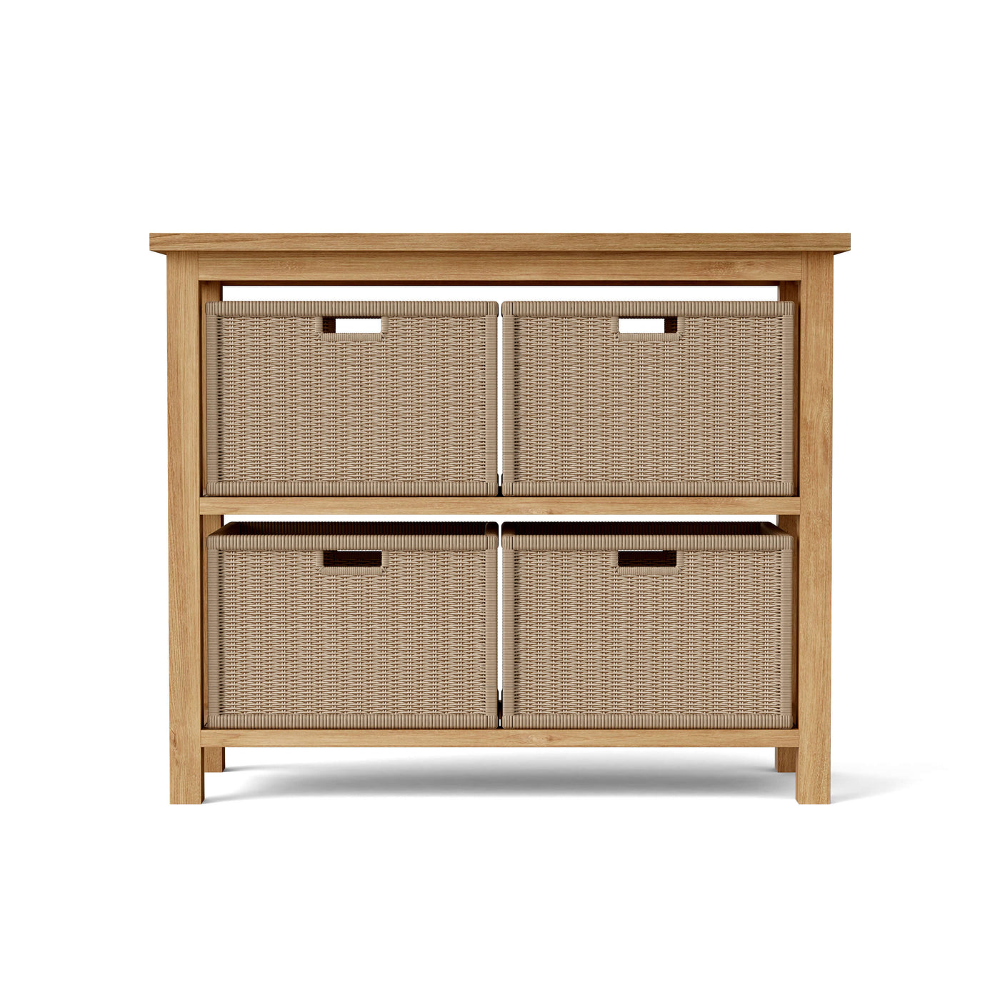 TOWEL CONSOLE TABLE. (4-WICKER BASKETS WIC-4720 OPTIONAL)