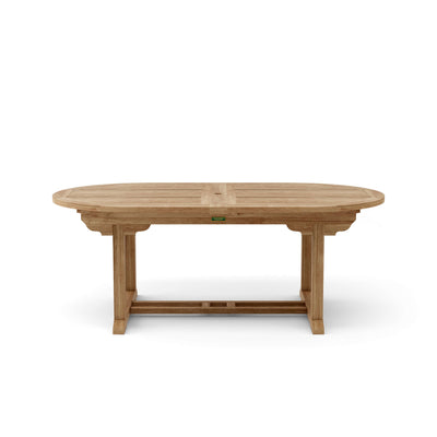 BAHAMA 117″ OVAL DOUBLE EXTENSION TABLE EXTRA THICK