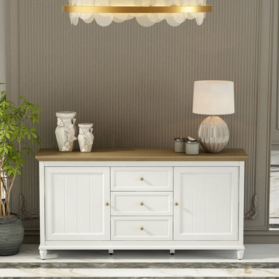 CHENON SIDEBOARD – WHITE & BROWN