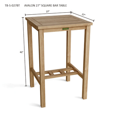 AVALON 27″ SQUARE BAR TABLE