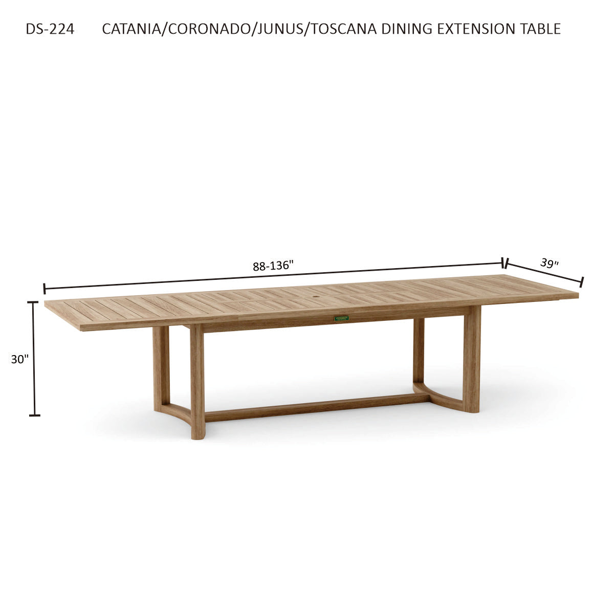 JUNUS/CATANIA/CORONADO/TOSCANA DINING EXTENSION TABLE