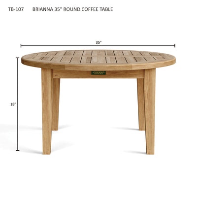BRIANNA 35" ROUND COFFEE TABLE