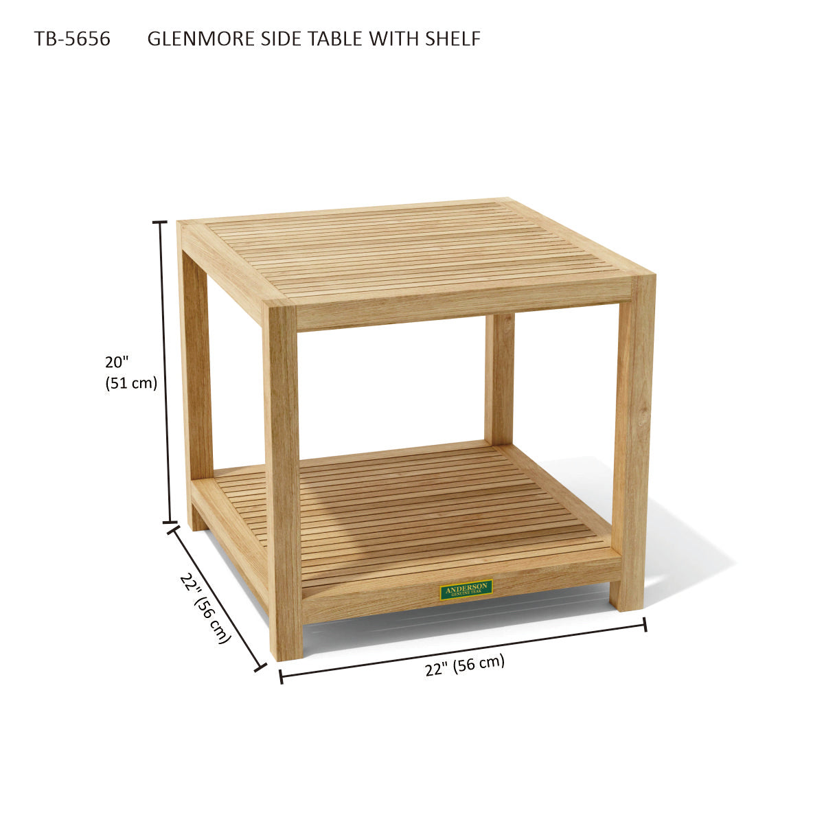 GLENMORE SIDE TABLE WITH SHELF