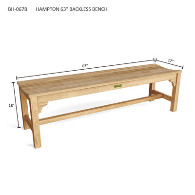 HAMPTON 63″ BACKLESS BENCH