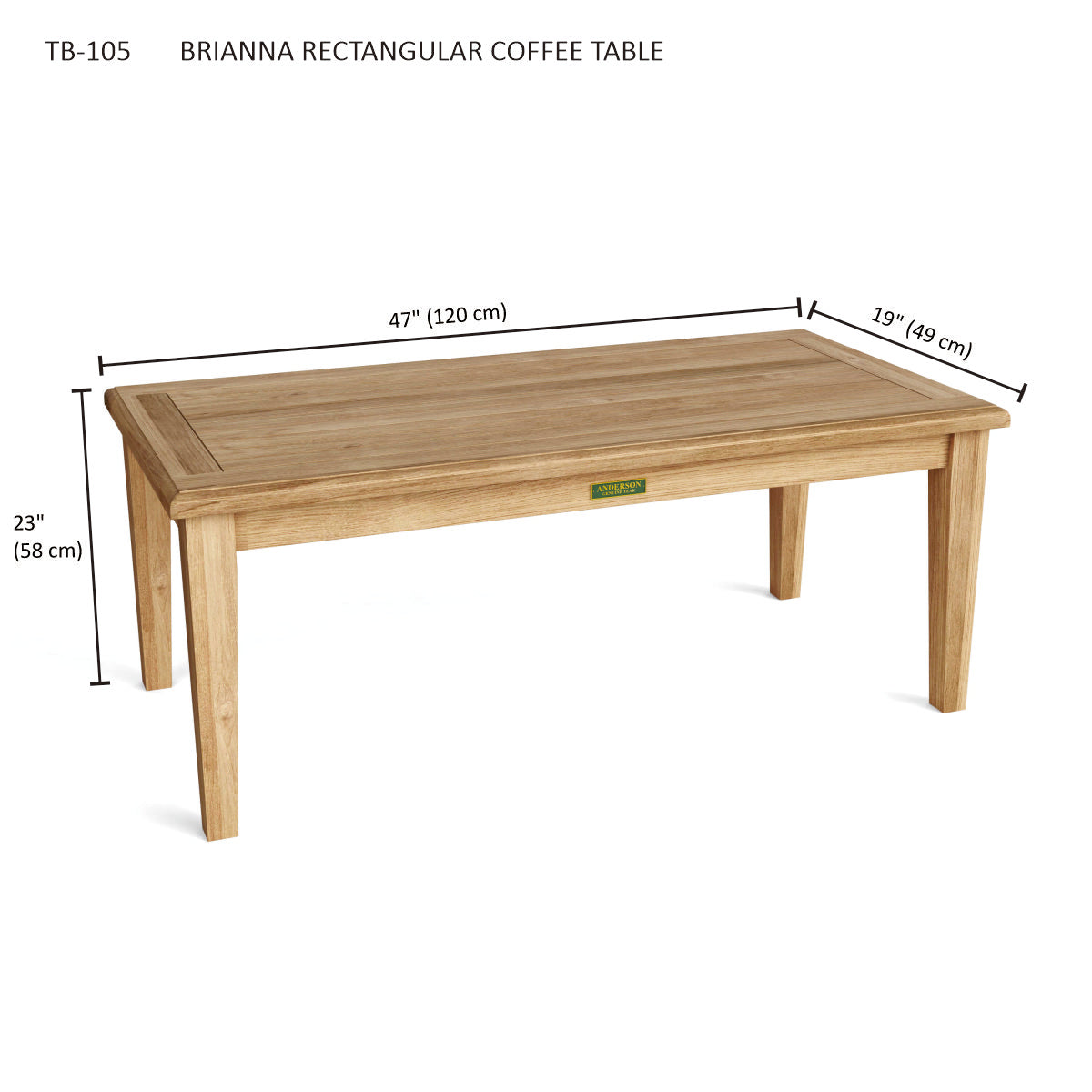 BRIANNA RECTANGULAR COFFEE TABLE