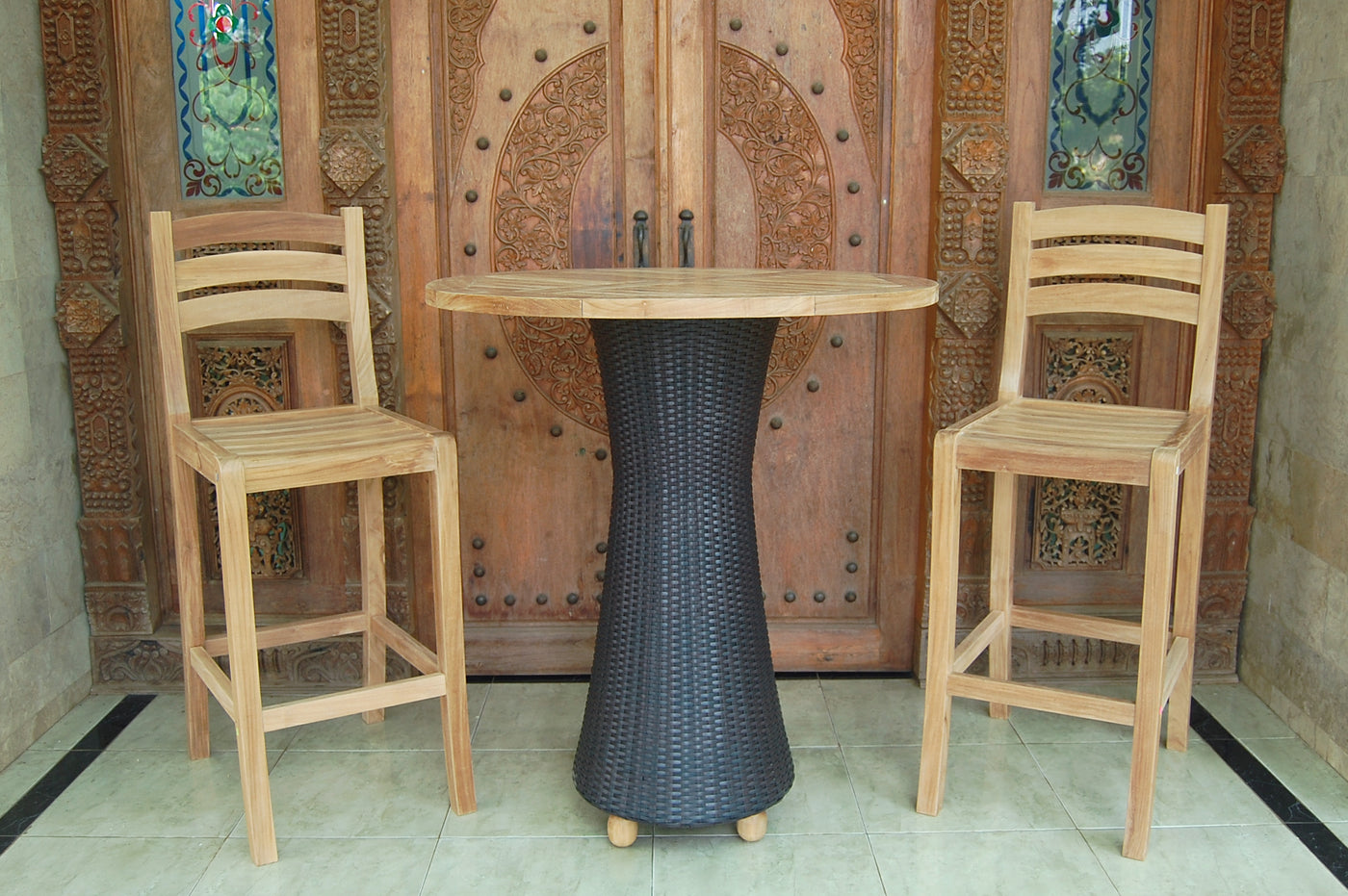 SET-126 3-pc Mandalay Bar Table Set